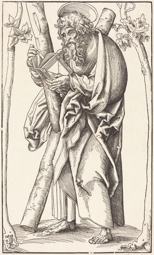 Saint Andrew by Lucas Cranach, print, 1472-1553