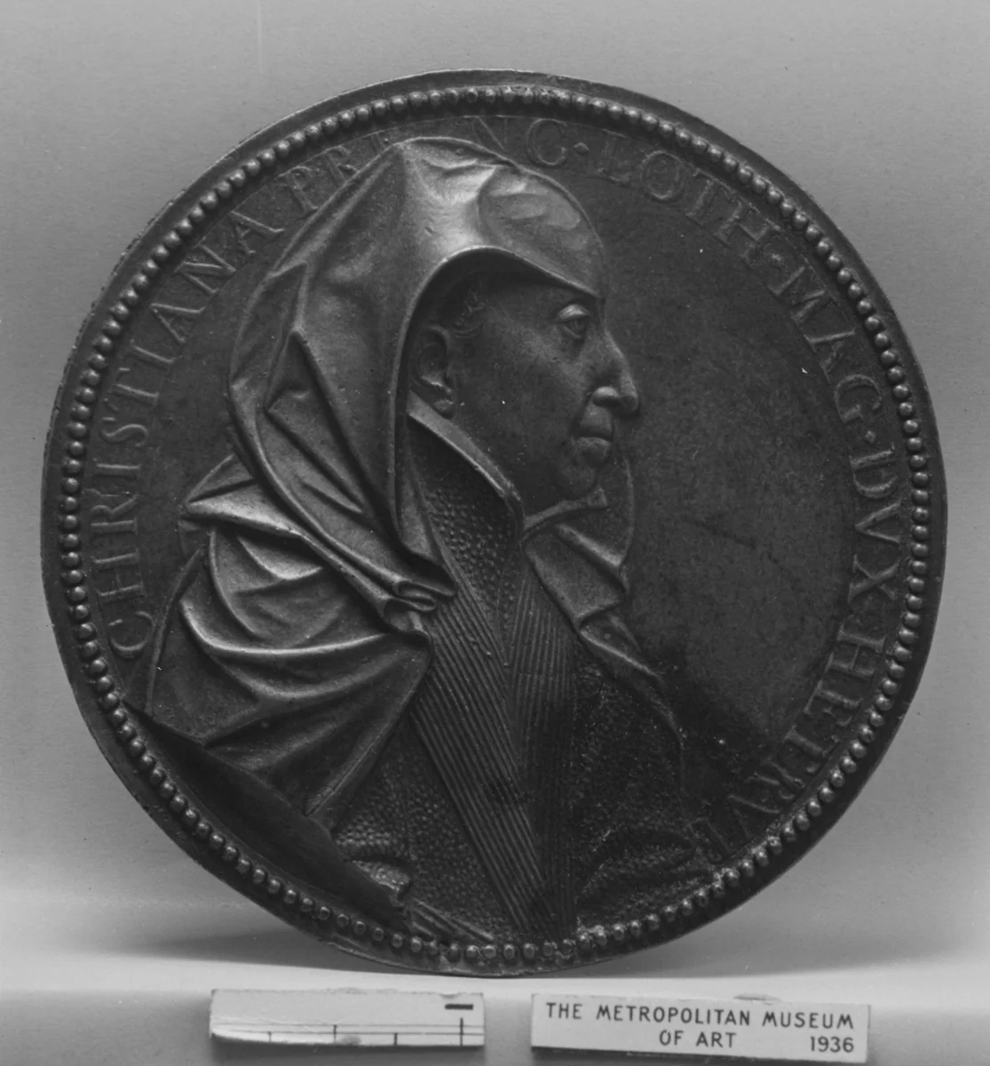 Christina of Lorraine (1565–1637), The Dowager Grand Duchess of Tuscany by Guillaume Dupré, metalwork, 1613