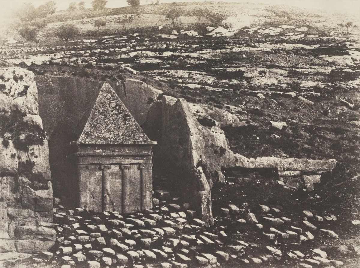 Jerusalem. Valley of Jehosaphat, Tomb of Zachary by Auguste Salzmann, photograph, 1854