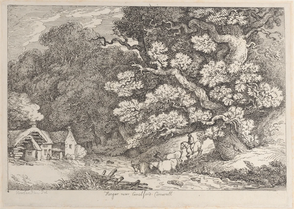 Hengar near Camelford, Cornwall by Thomas Rowlandson, print, 1807-1817