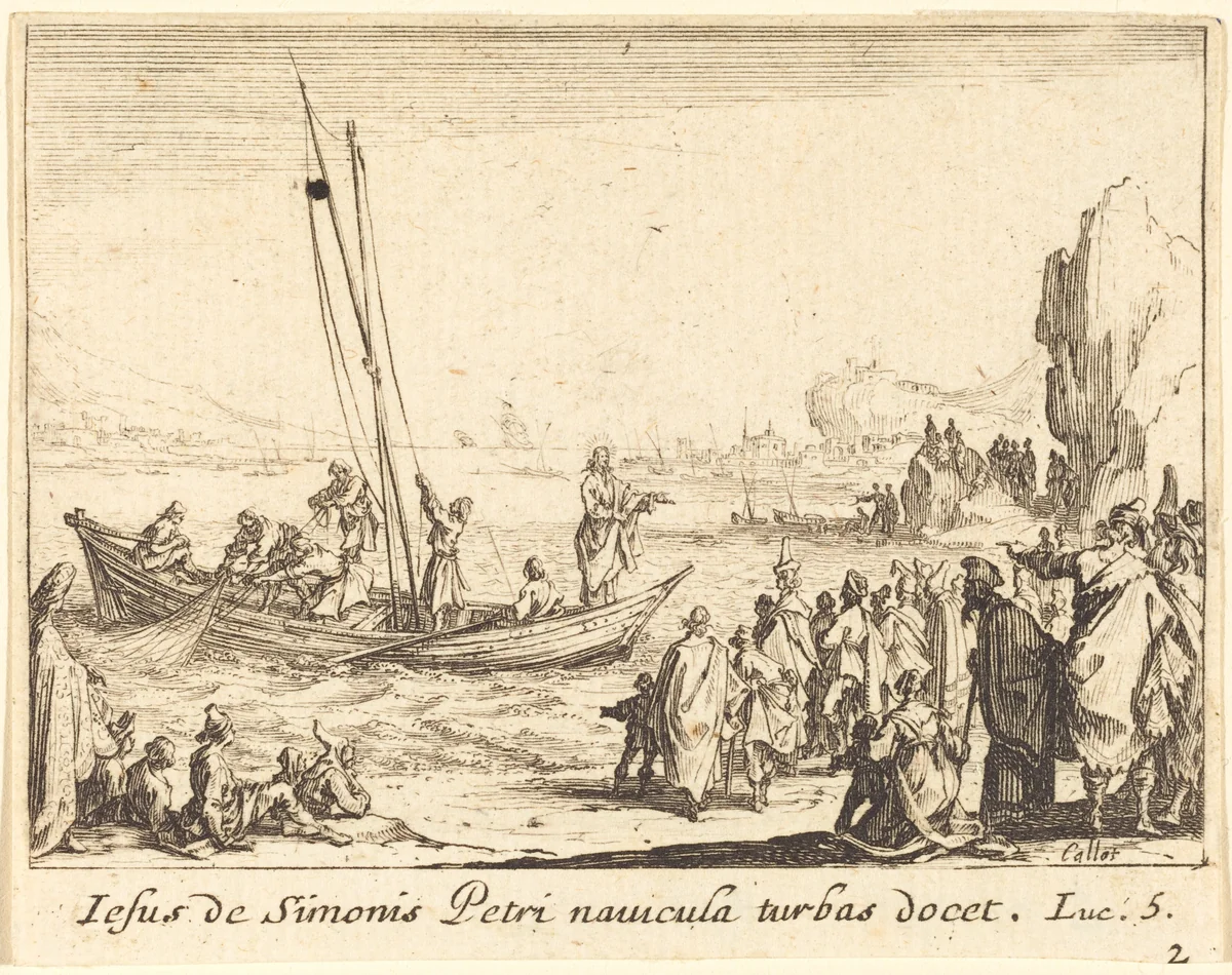 Fisher of Men by Jacques Callot, print, 1635