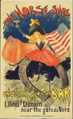 The Horse Shoe, English and American Bar by Louis Abel-Truchet, design, 1895