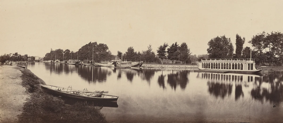 Barges at Oxford by Victor Albert Prout, photograph, 1862
