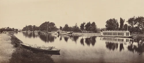 Barges at Oxford by Victor Albert Prout, photograph, 1862