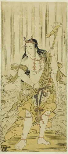 The Actor Sawamura Sojuro III as Kongara Doji in the Play Kitekaeru Nishiki no Wakayaka, Performed at the Nakamura Theater in the Eleventh Month, 1780 by Katsukawa Shunsho (勝川 春章), print, 1775-1785
