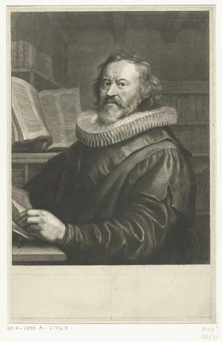 Portret van Gerardus Joannes Vossius by Abraham Bloteling, print, 1660-1690