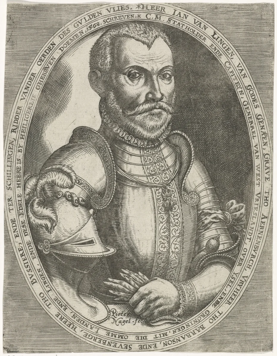 Portret van graaf Jean de Ligne van Arenberg by Unknown, print, 1568-1584