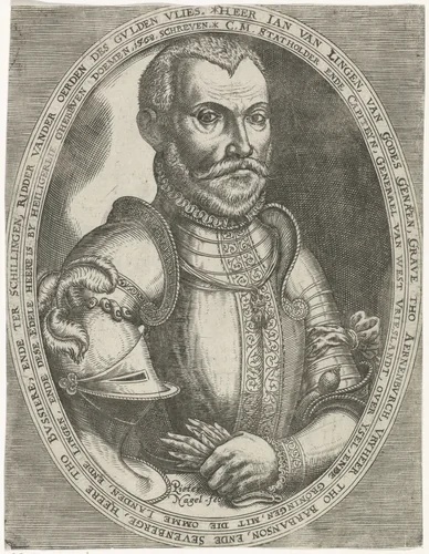 Portret van graaf Jean de Ligne van Arenberg by Unknown, print, 1568-1584