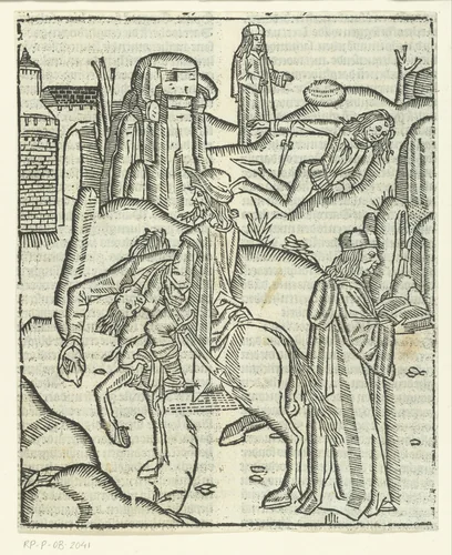 Historie van de barmhartige Samaritaan by Unknown, print, 1480-1500