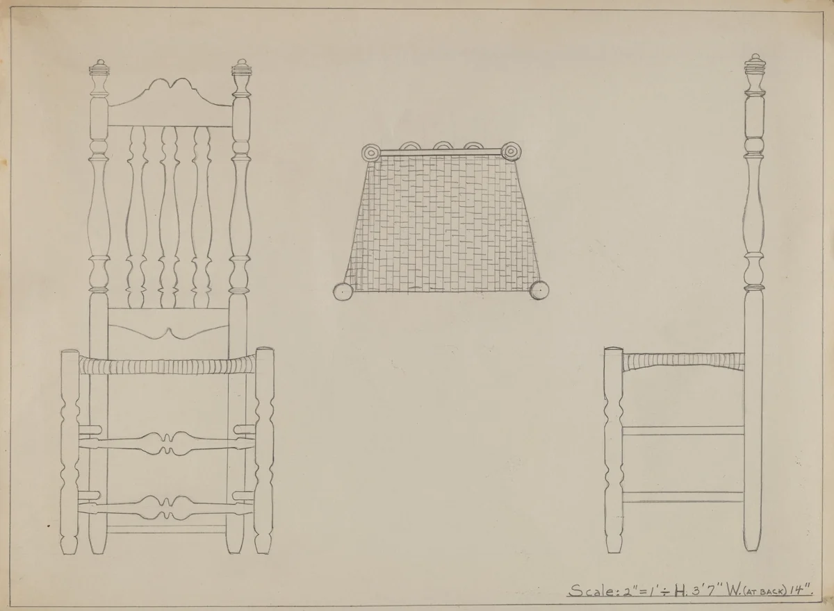 Chair by Gerald Bernhardt, index of american design, 1935-1942