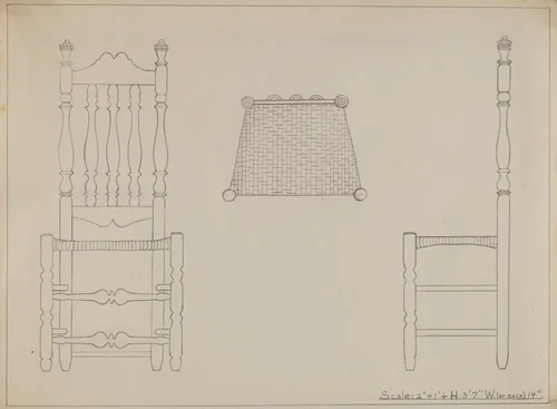 Chair by Gerald Bernhardt, index of american design, 1935-1942