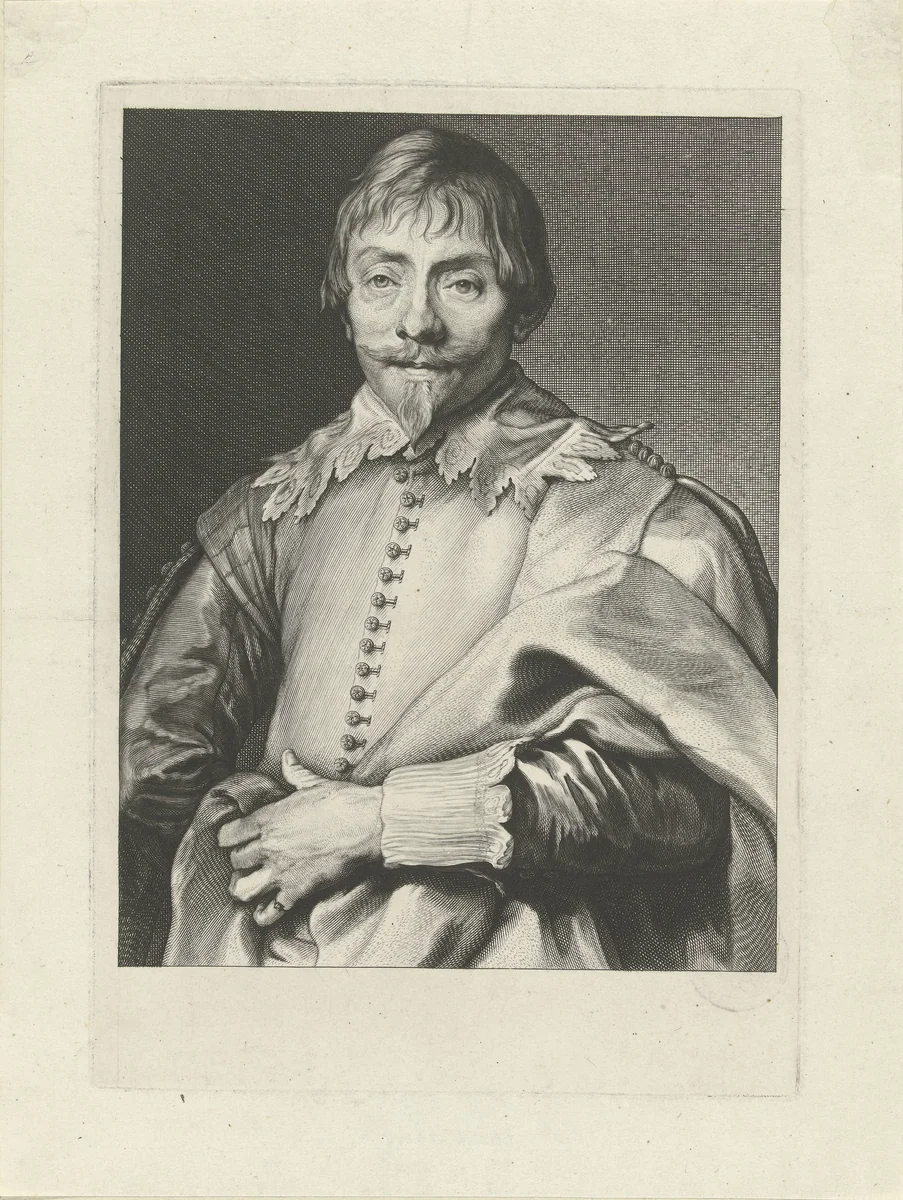 Portret van Willem Hondius by Willem Hondius, print, 1608-1658