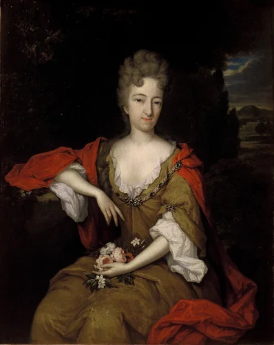 Portrait of Anna Maria Roman (1680-1758) by Constantijn Netscher, painting, 1710
