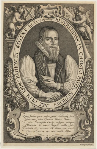 Arthur Lake, Bishop of Bath and Wells by John Payne; Richard Greenbury, print, 1629