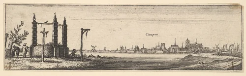 Kampen by Wenceslaus Hollar, print, 1642-1644