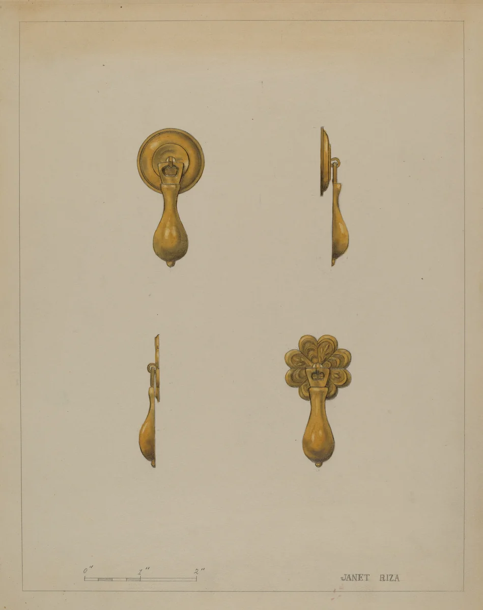 Drawer Pull by Janet Riza, index of american design, 1936