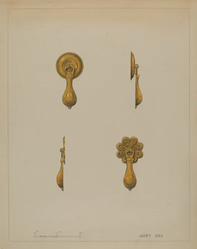 Drawer Pull by Janet Riza, index of american design, 1936