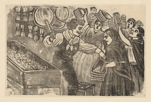 The corn vendor who does not ask for money by José Guadalupe Posada, print, 1891-1901