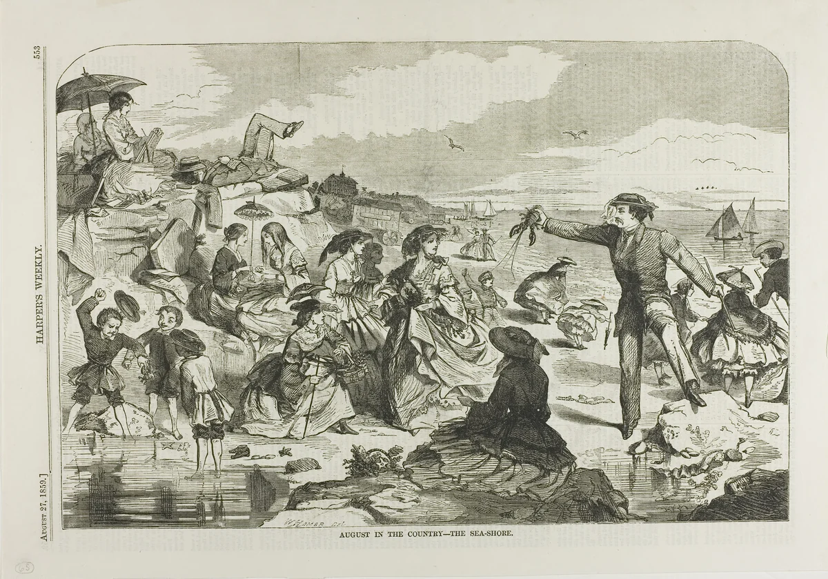 August in the Country—The Seashore by Winslow Homer, print, 1859
