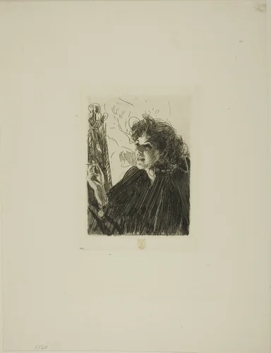 Girl with a Cigarette II by Anders Zorn, print, 1891