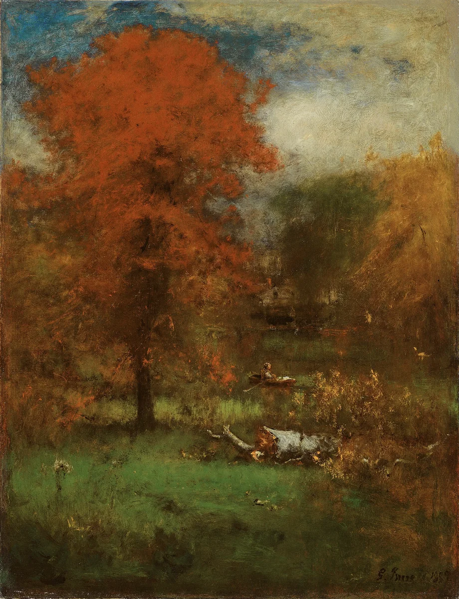 The Mill Pond by George Inness, painting, 1889