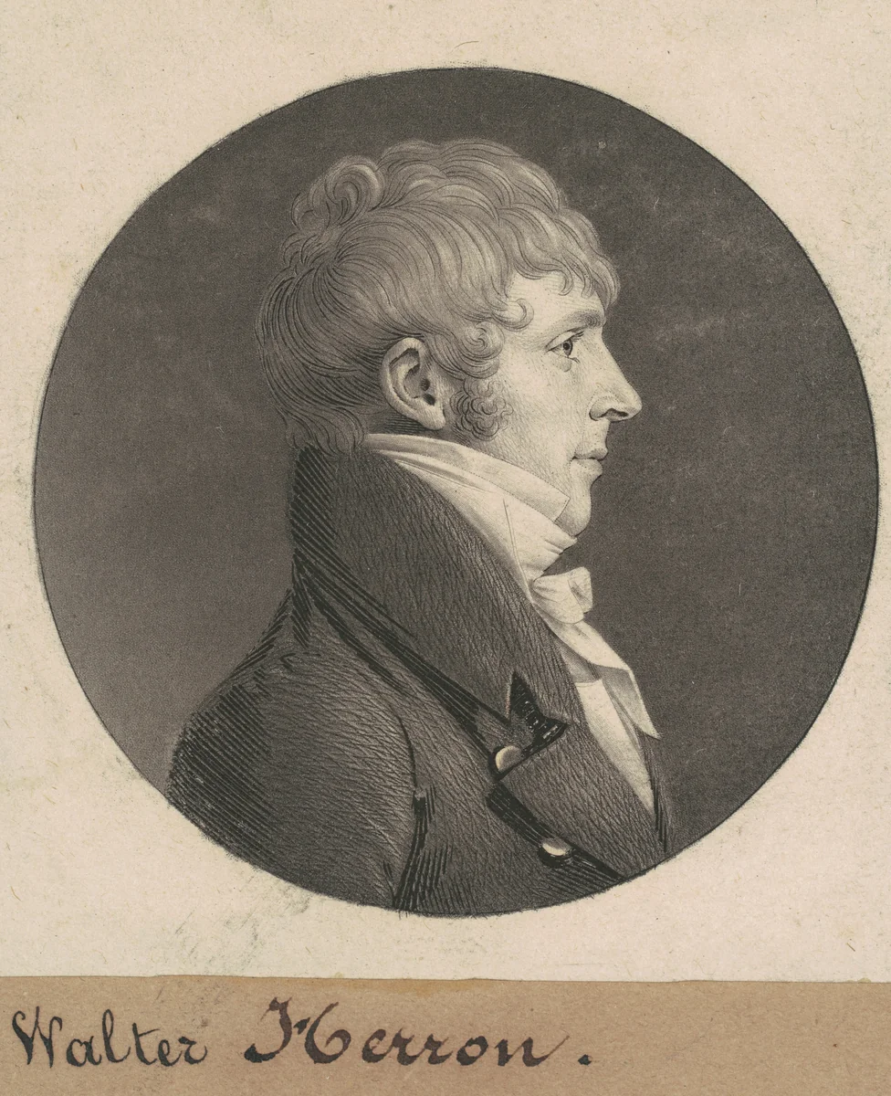 Walter Herron by Charles B. J. Févret de Saint-Mémin, print, 1808