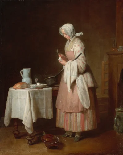 The Attentive Nurse by Jean Siméon Chardin, painting, 1747
