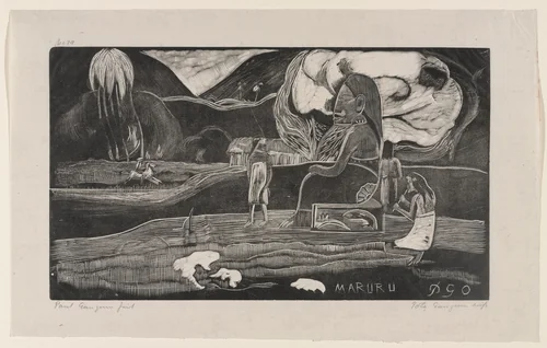 Maruru (Offerings of Gratitude) by Paul Gauguin, print, 1893