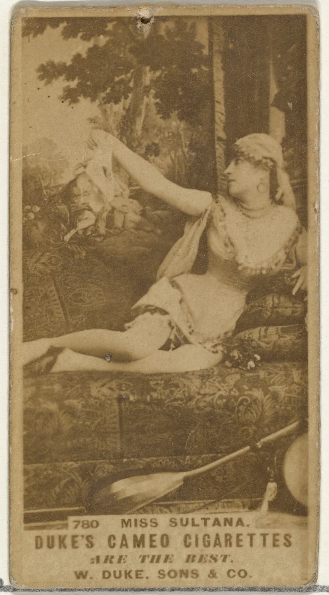 Card Number 780, Miss Sultana, from the Actors and Actresses series (N145-5) issued by Duke Sons & Co. to promote Cameo Cigarettes by W. Duke, Sons & Co., photograph, 1880-1889