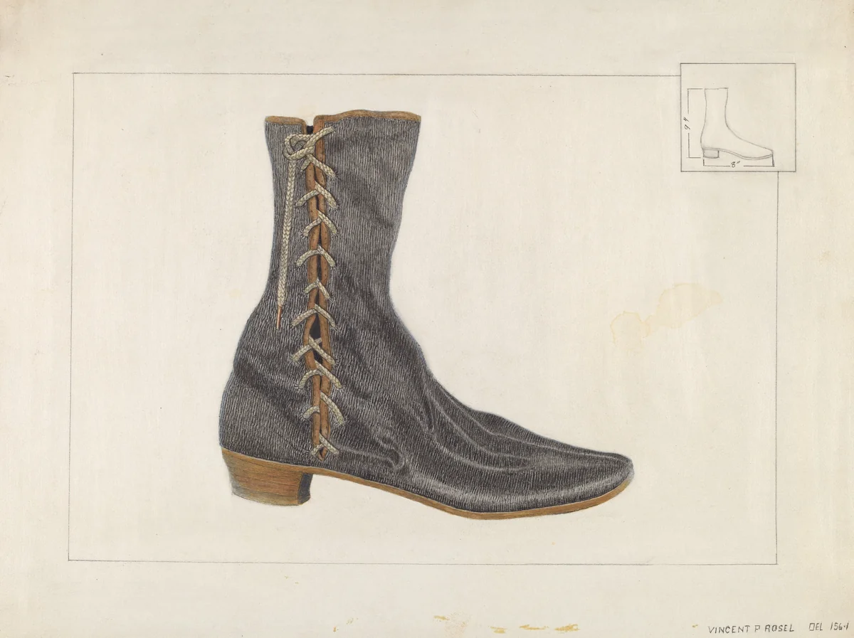 Lady's Shoe by Vincent P. Rosel, index of american design, 1936