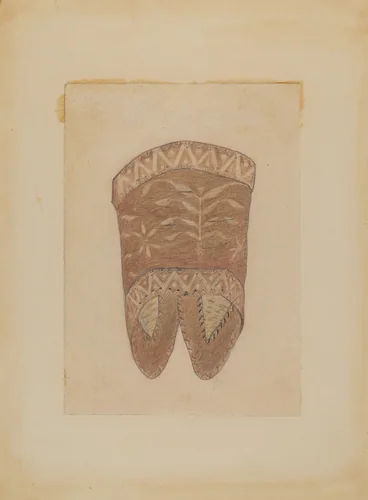 Birch Bark Cape Collar by Charles Charon, index of american design, 1935-1942