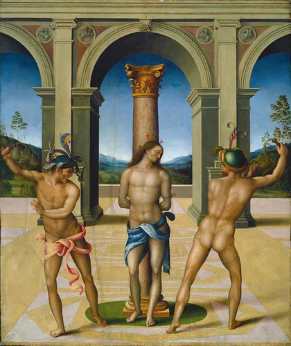 The Flagellation of Christ by Bachiacca, painting, 1512-1515