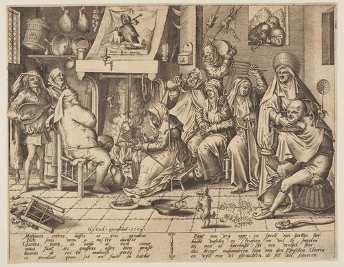 Shrove Tuesday by Pieter van der Heyden, print, 1567