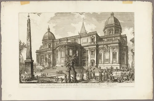 View of the Rear Entrance of the Basilica of S. Maria Maggiore, from Views of Rome by Giovanni Battista Piranesi, print, 1750-1759