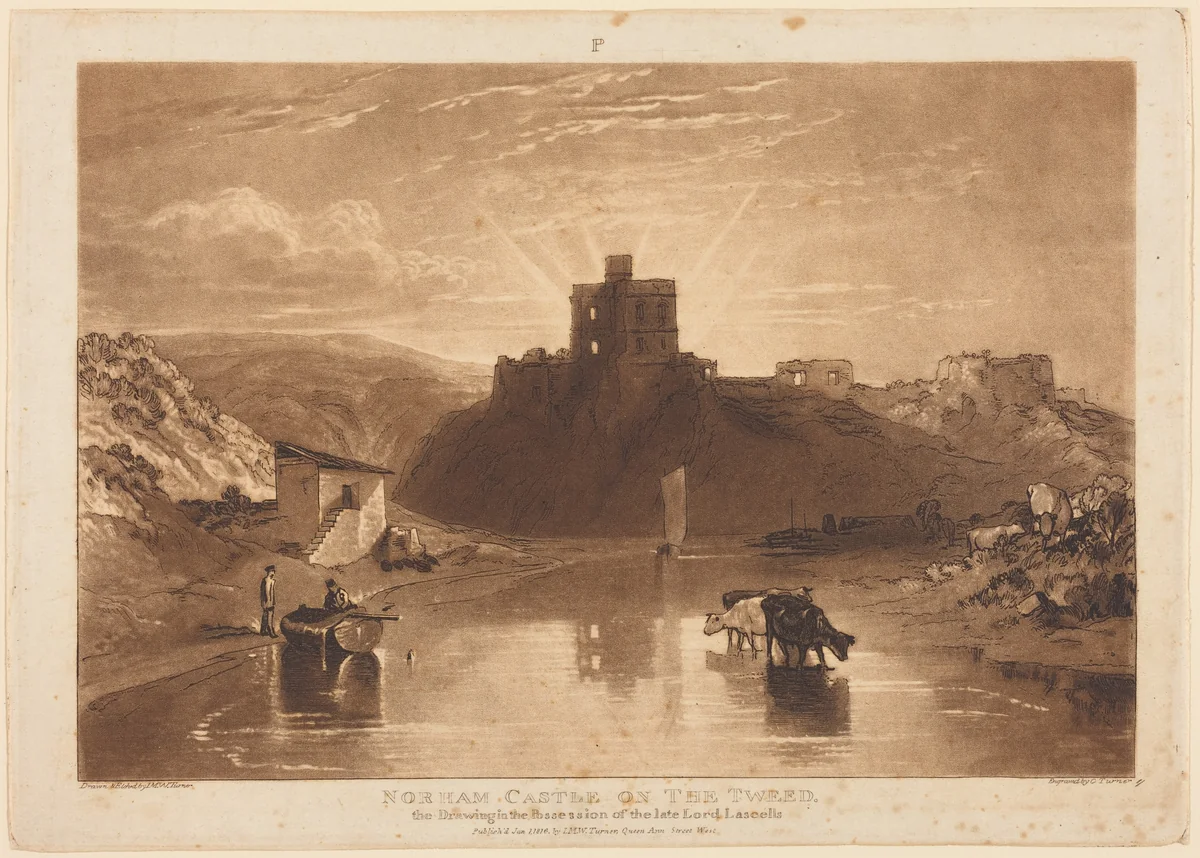 Norham Castle by Joseph Mallord William Turner, print, 1816