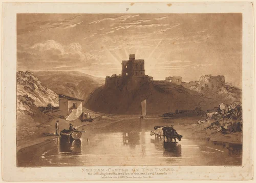 Norham Castle by Joseph Mallord William Turner, print, 1816