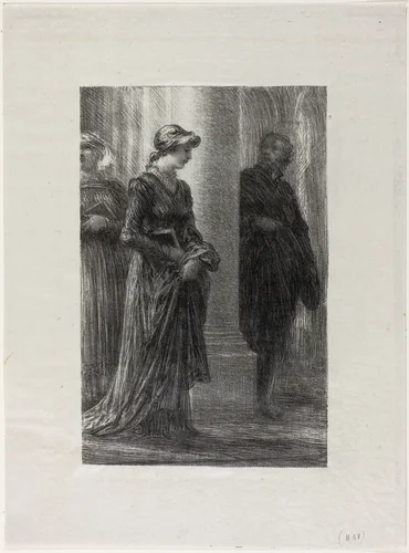 The Mastersingers of Nuremberg, Act I: Walther and Eva Meet by Henri Fantin-Latour, print, 1881-1891