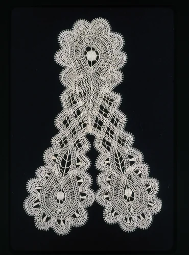 Jabot and Three Border Fragments by United States, textile, 1876-1878