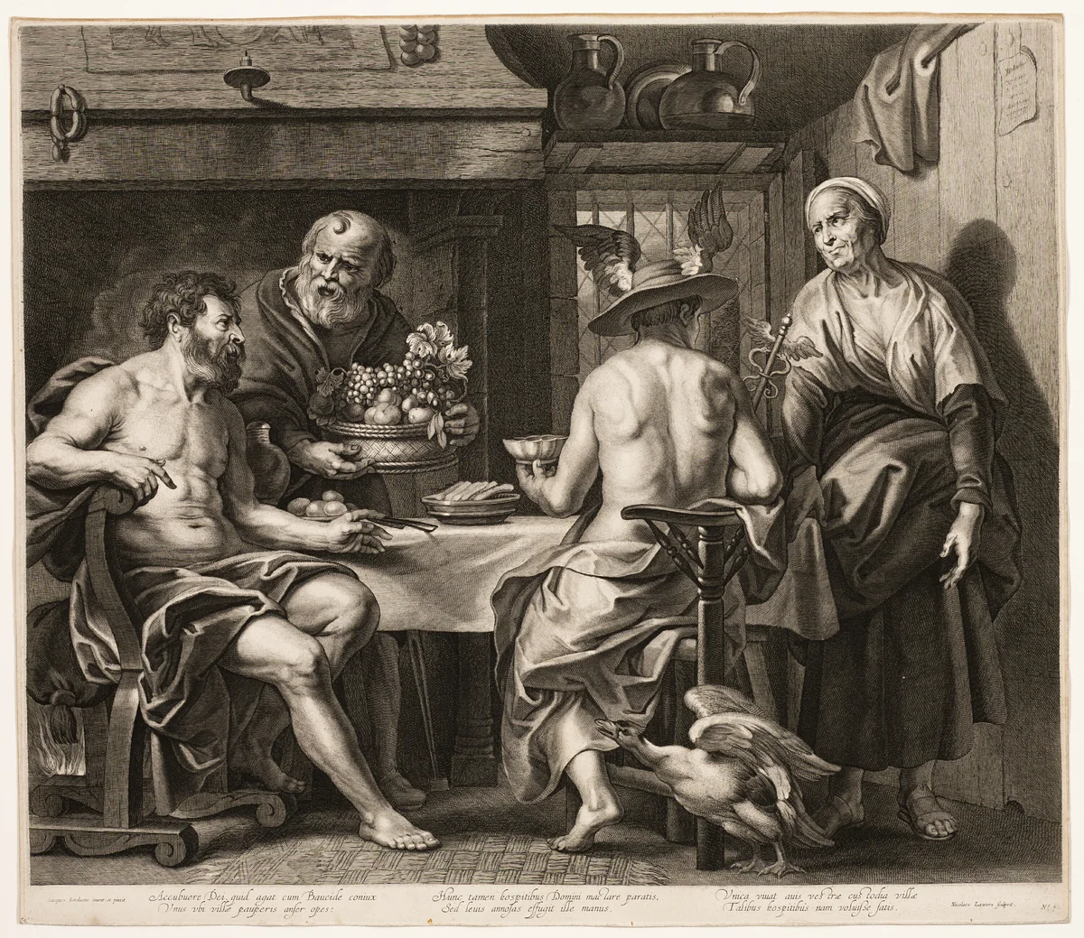 Jupiter and Mercury with Philemon and Baucis by Nicolaes Lauwers
Jacob Jordaens, print, 1645-1652