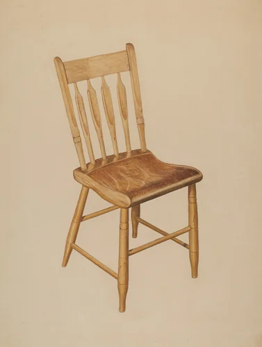 Kitchen Chair (plank bottom) by Sydney Roberts, index of american design, 1941