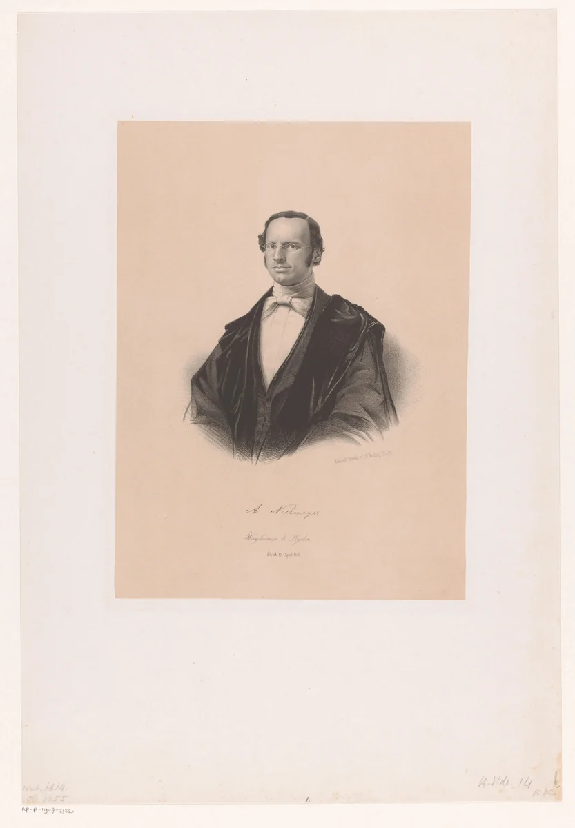 Portret van Antonie Niermeijer by anonymous, print, 1847-1865