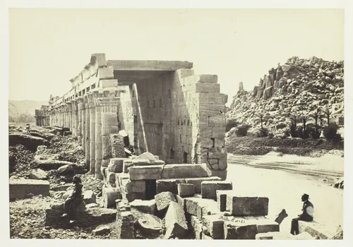The Colonnade, Island of Philæ by Francis Frith, photograph, 1857