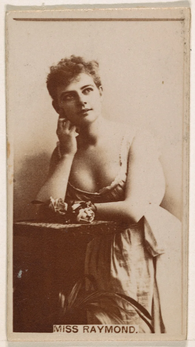 Frankie Raymond, from the Actresses series (N245) issued by Kinney Brothers to promote Sweet Caporal Cigarettes by Kinney Brothers Tobacco Company, photograph, 1890