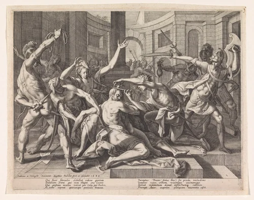 Simson en Delila by Unknown, print, 1589