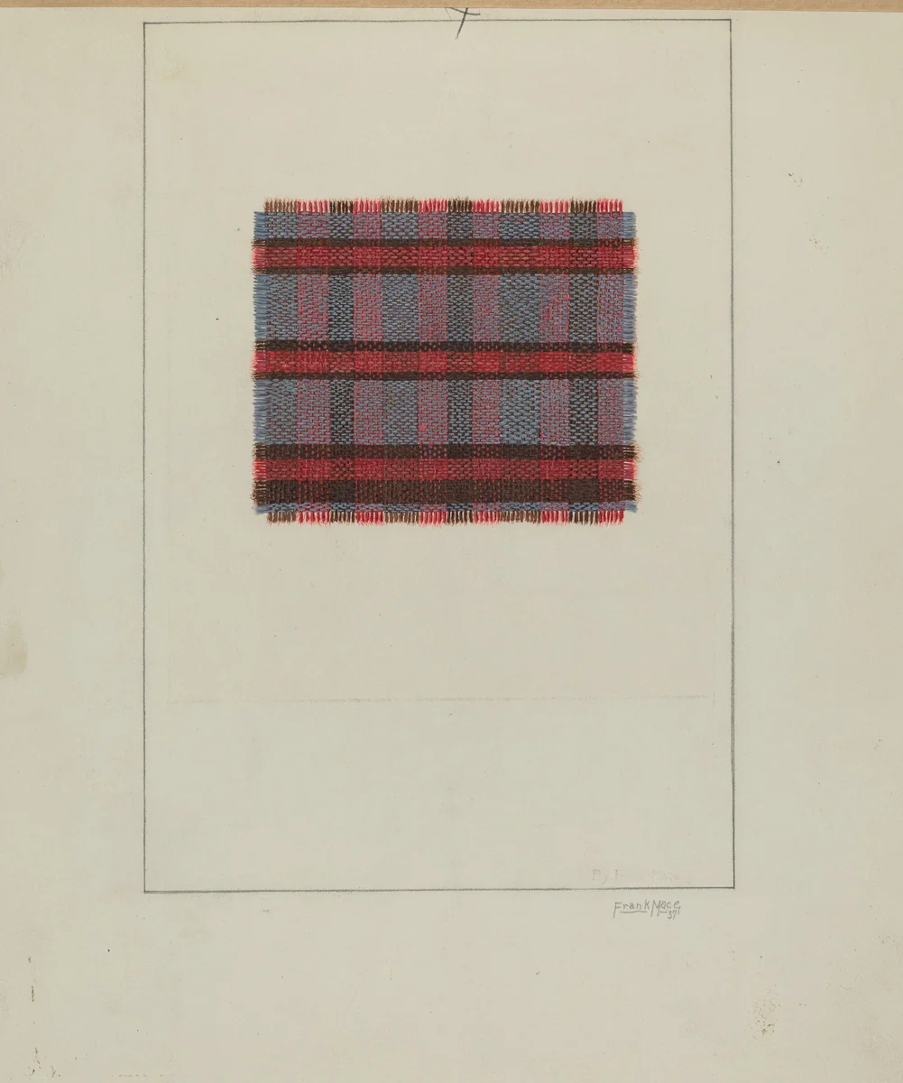 Homespun Cloth by Frank J. Mace, index of american design, 1937