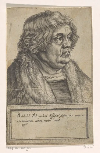 Portret van Willibald Pirckheimer by anonymous, print, 1600-1649