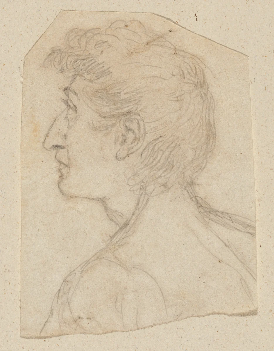 Portrait of a Man by Washington Allston, drawing, 1805-1815