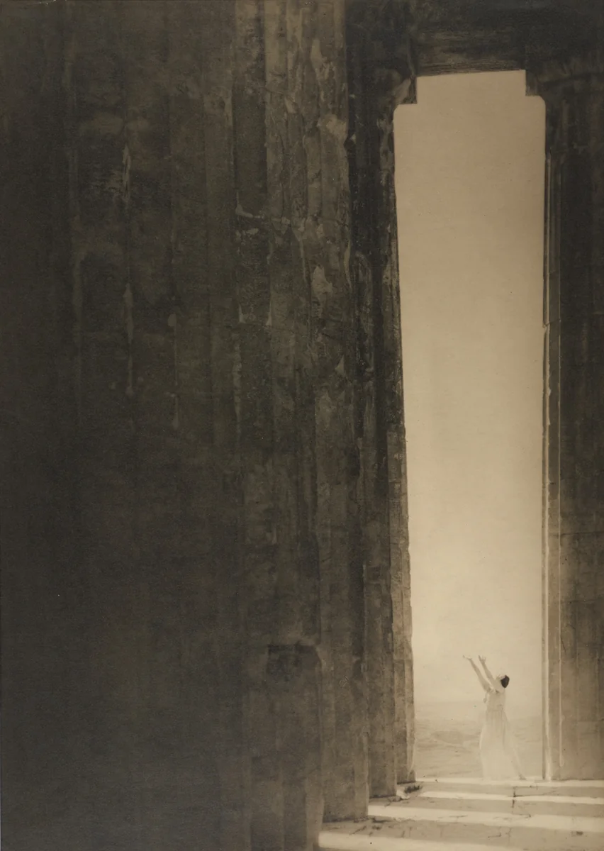Isadora Duncan at the Portal of the Parthenon by Edward Steichen, photograph, 1921