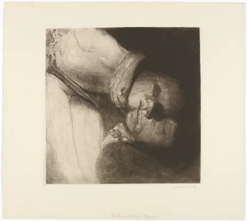 Death, Woman, and Child (Tod, Frau und Kind) by Käthe Kollwitz, print, 1910