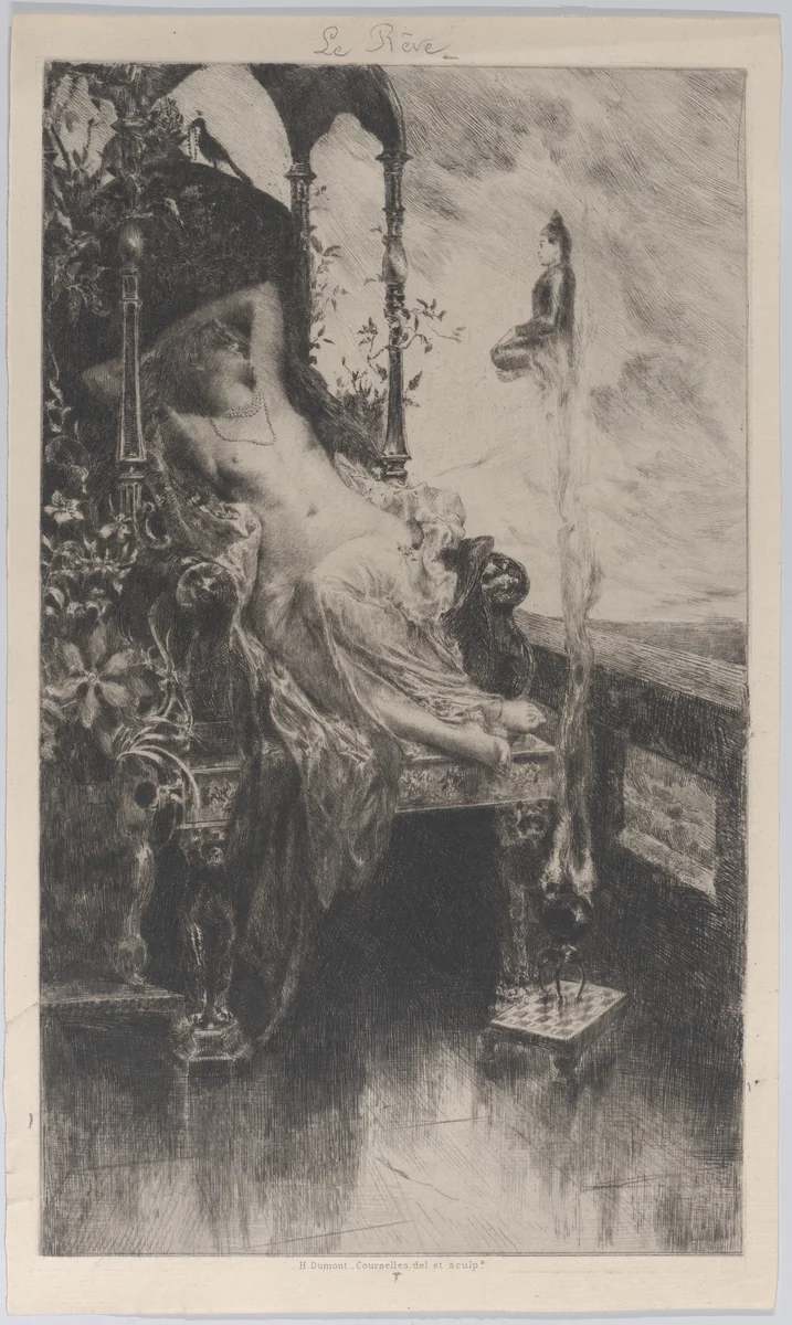 The Dream (La Rêve) by Henri Courselles-Dumont, print, 1876-1918